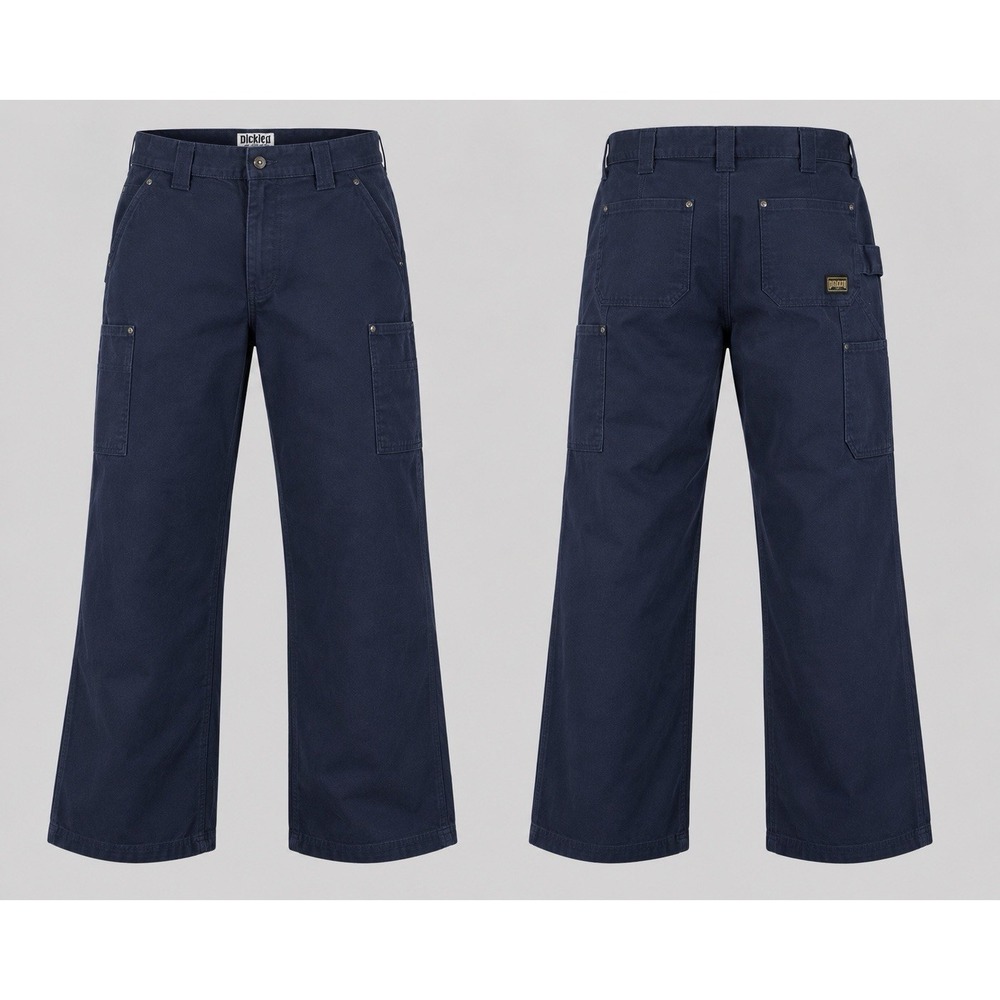 Duluth Trading Co Flex Fire Hose Relaxed Fit navy Work Pants mens 42x30
